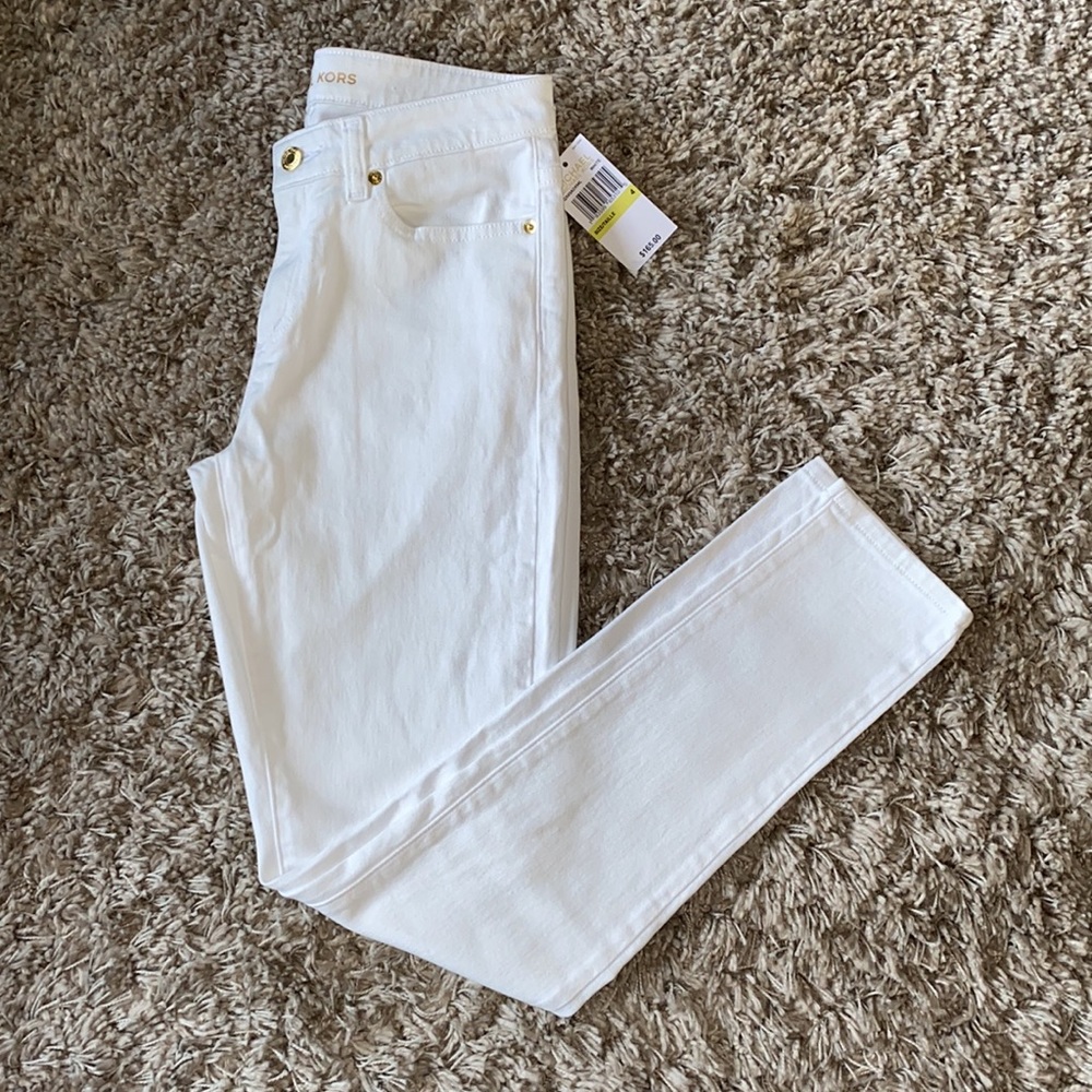 Michael Kors white skinny jeans